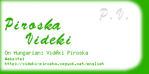 piroska videki business card
