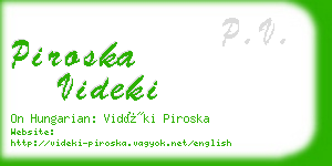 piroska videki business card